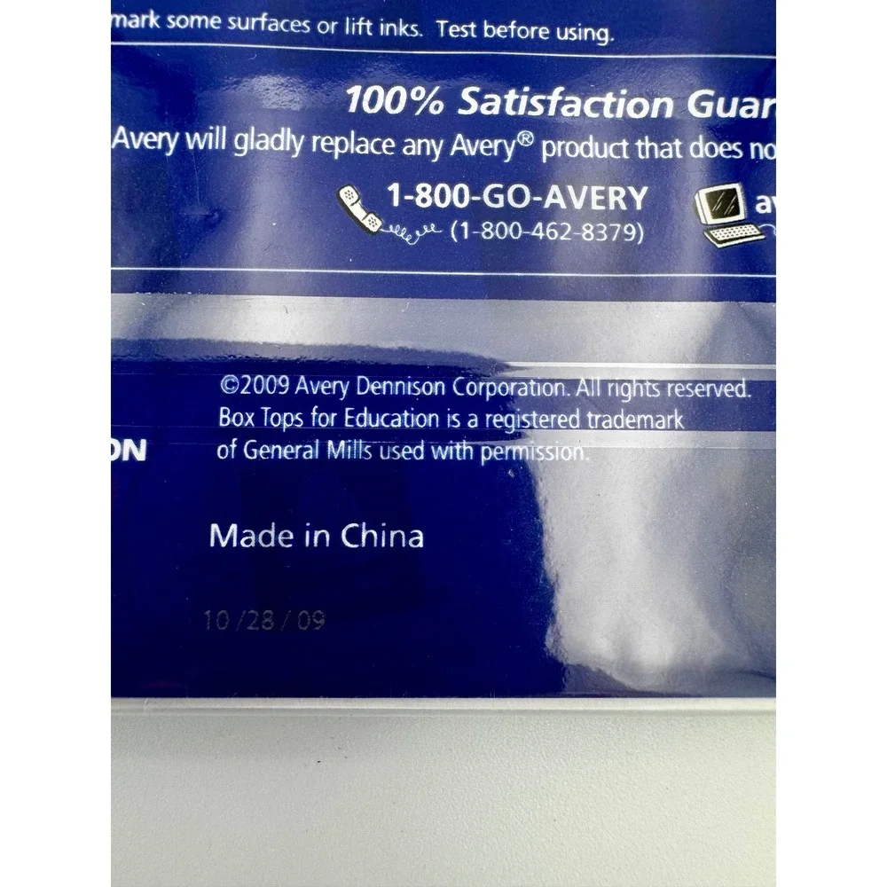 New Avery Removable Label Pads 2x4 Neon Blue Green 80ct Fully Adhesive Lot of 2
